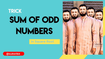 Sum of Odd Numbers in Square Root | Tricky Method | Ghulam Mustafa