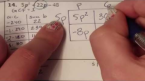 Lesson 3.1 Factoring trinomials when a does not equal 1 review