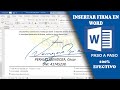 Insertar firma en Word para enviar por correo o imprimir 2020 insertar f...