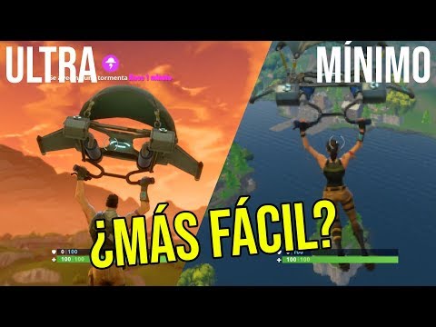 Jugando Fortnite en GRÁFICOS MÍNIMOS VS ULTRA 😱