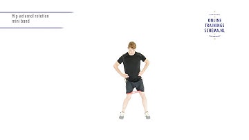 Hip external rotation - Mini band - Onlinetrainingsschema.nl