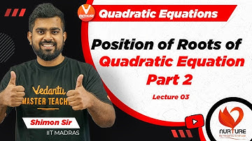 Quadratic Equations JEE L3 | Position of Roots of Quadratic Equation [Part 2] | JEE Mains 2023