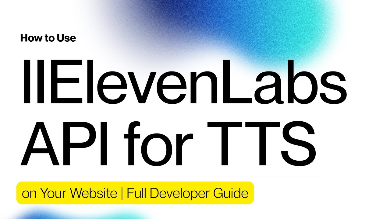 109. How to Use ElevenLabs API for TTS on Your Website | Full Developer Guide