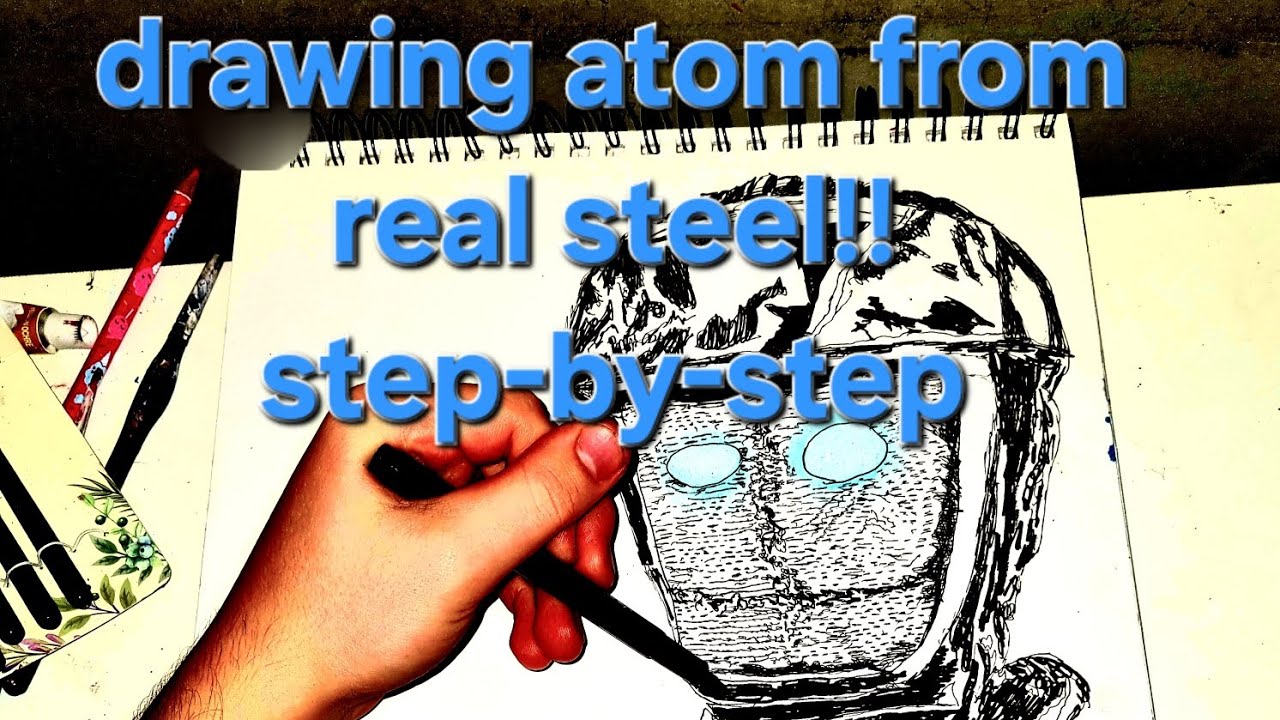Drawing the LEGENDARY Atom (Real Steel) - Pen & Pencil Tutorial