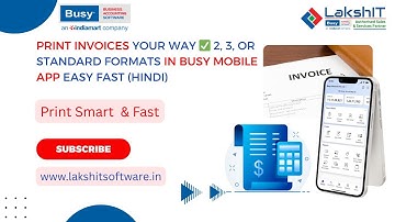 Print Invoices Your Way ✅ 2, 3, or Standard Formats in BUSY Mobile App  Easy  Fast (Hindi)
