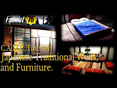 C.A.M.P. Tutorial: Japanese Traditional Walls, and Furniture. (Shoji Screen, Futon, and Chabudai)