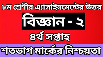 Class 8 Science Assignment/৮ম শ্রেণির বিজ্ঞান 2 অ্যাসাইনমেন্ট/Class 8 Assignment 4th week
