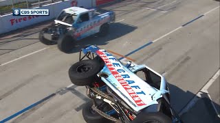 The End of This Stadium Super Trucks Race Is Excellent, Great, Wonderful