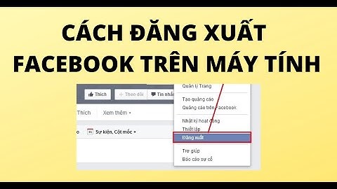 CÁCH ĐĂNG XUẤT FACEBOOK TRÊN MÁY TÍNH