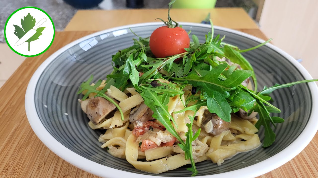 Schnelle Pilzpfanne mit Tagliatelle 👉 15 Minuten Pfannengericht