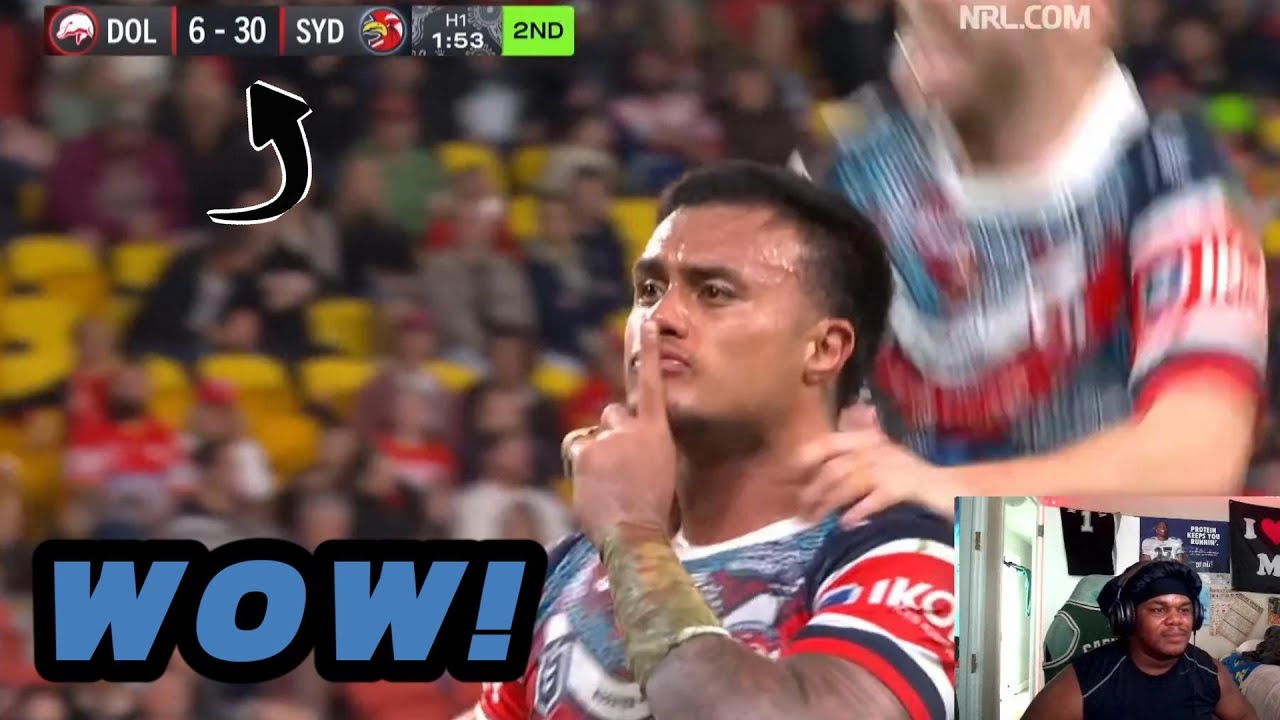 ITS SMOKE! NRL Match Highlights 2025 | Dolphins v Roosters | Round 23 (Reaction)