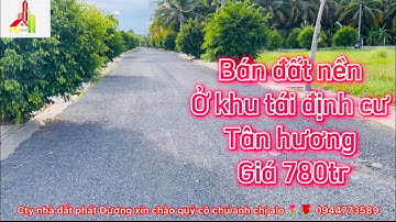 Kh978 Bán đất nền khu tái định cư kcn tân hương tiền Giang ngang 5dai24 giá 780tr alo 🌷🌹0944773589