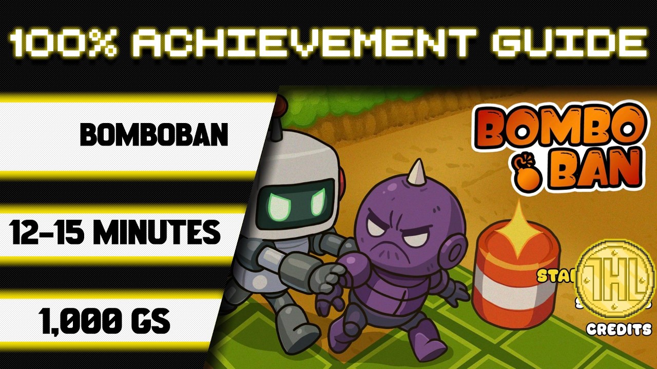 Bomboban 100% Achievement Walkthrough * 1000GS in 12-15 Minutes *