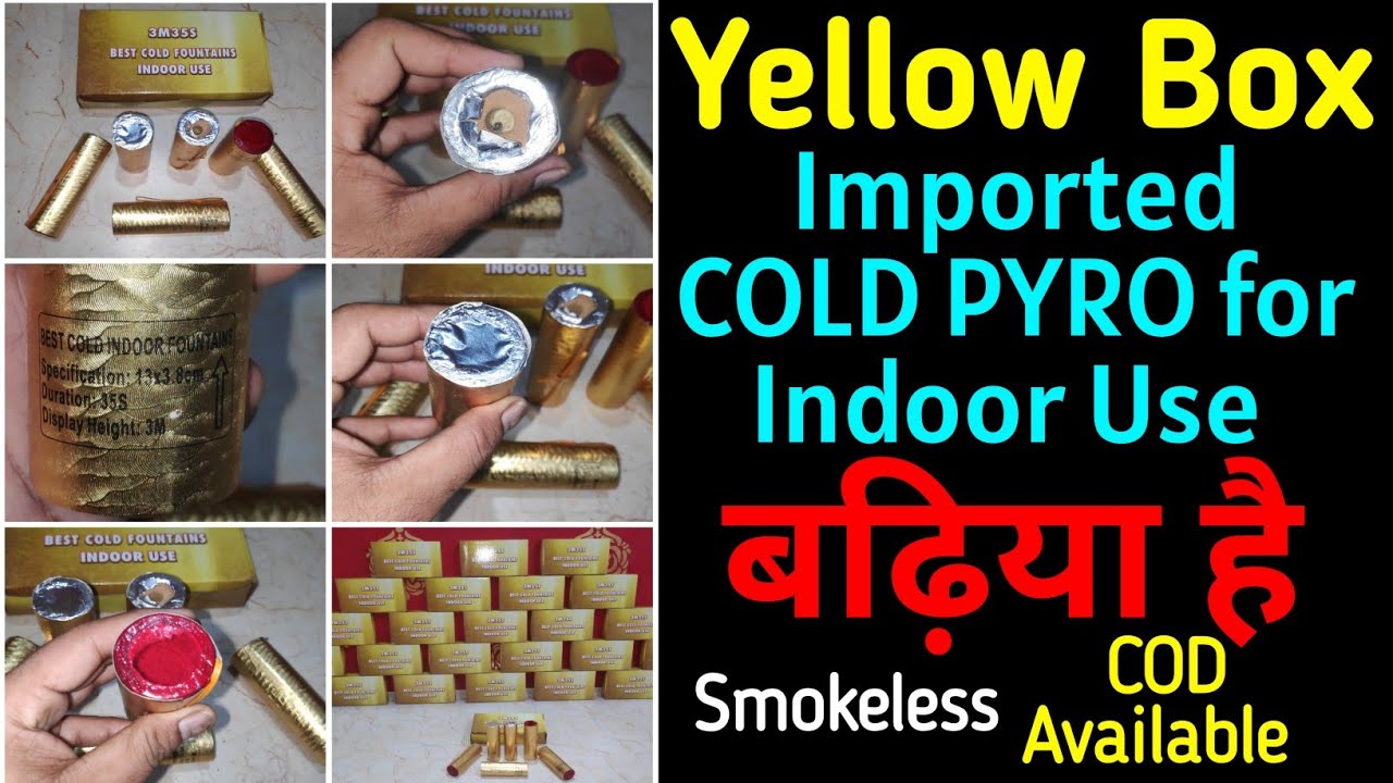 Smokeless Imported Yellow Box Cold Pyro 3/35, Indoor Use Pyro, Best ...
