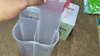 Clazkit Airtight Transparent Plastic Lock Food Storage 4 Section Container 2500Ml - Orange