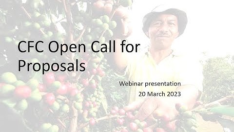 Webinar - Opencall for Proposals
