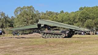 Leopard 1 Biber bridgelayer in action at the Tag der offenen Tur at Havelberg 2025.