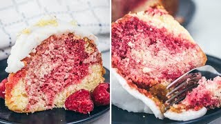 This lemon raspberry bundt cake is so moist, tart and delicious,
you'll want to eat slice after slice. a scratch recipe with base
yum...