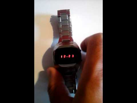Fossil Ruby Red Led Watch - YouTube