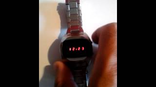 Fossil Ruby Red Led Watch - YouTube
