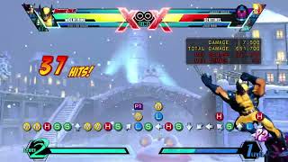 UMVC3: Wolverine - Max Damage (One Meter, Two Assists)