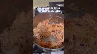 1 primer video cocinando la Tinga de pollo en chipotle