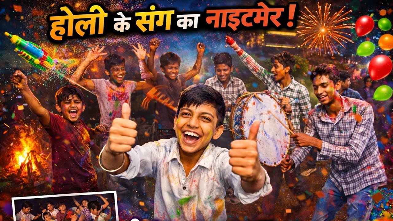 होली के संग का नाइट मस्ती 😱 | दोस्तों के साथ धमाल | Non Stop Fun Night