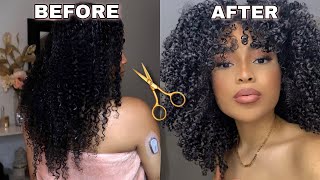 DIY CURLY CUT | RËZO CUT | HOW TO CUT YOUR CURLY HAIR AT HOME | CUTTING CURLY HAIR FOR MORE VOLUME