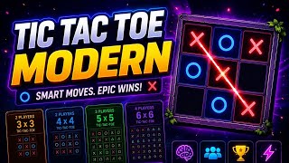 ❌⭕ TIC TAC TOE MODERN | 3x3, 4x4, 5x5 & 6x6 Strategy Game #tictactoemodern #dragosterstudios screenshot 3