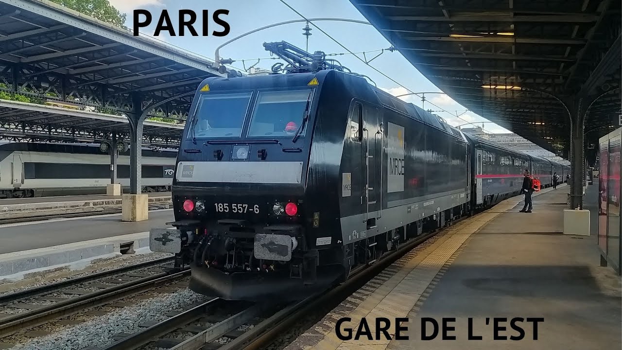 TGV, OUIGO, TER, Nightjet et autres en gare de Paris-Est