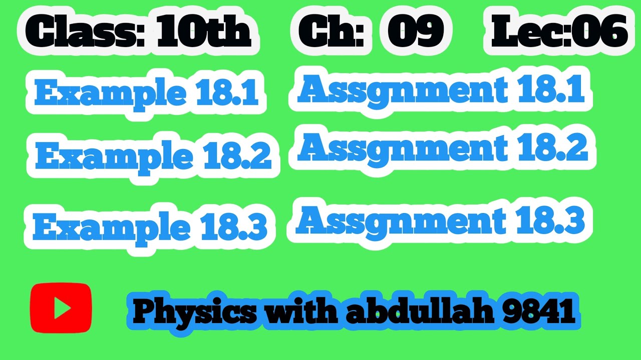 Examples | Assignments | - YouTube