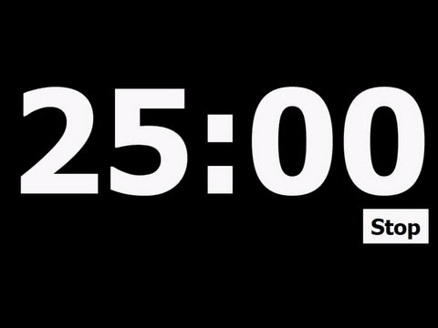 25 Minute Countdown Timer Youtube