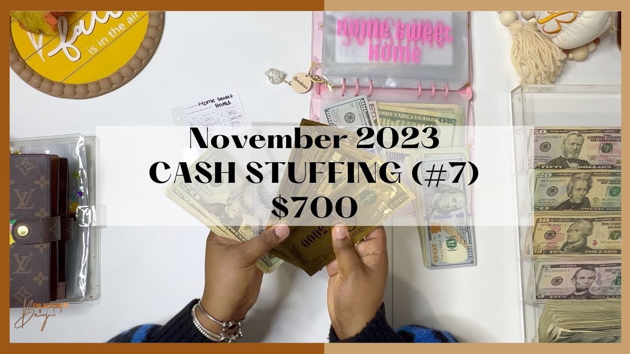 $700 CASH STUFFING | NOVEMBER 2023 | SINKING FUNDS | SAVINGS CHALLENGES ...