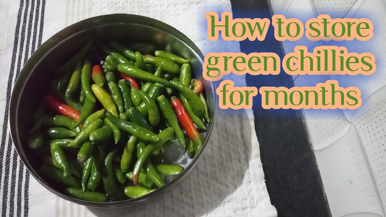 how to store Green Chillies for months 100 sure Pooja's Kitchen