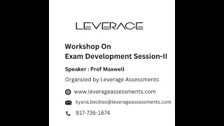 Exam Development Session-II   [Part-2]