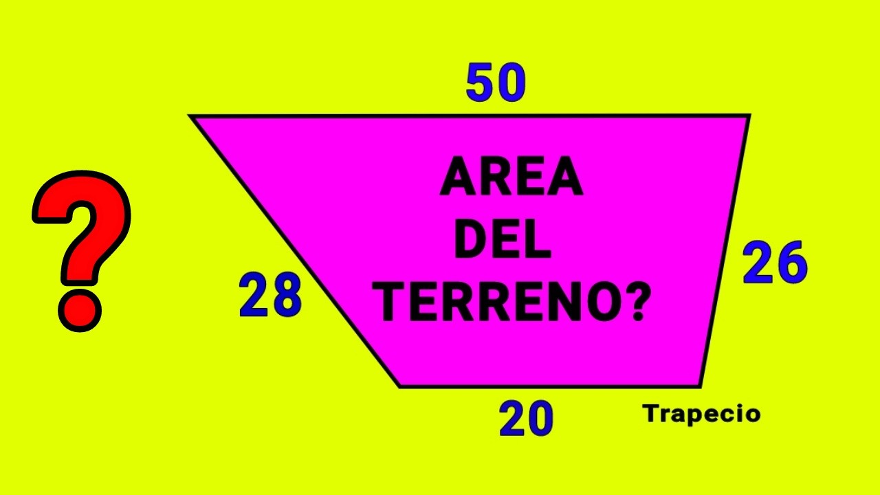 👉Auxilio Matematico !!!! Me ayuda a calcular el area del terreno de forma de trapecio???