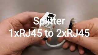 How to connect two devices over one twisted pair using a 1xRJ45 to 2xRJ45 splitter?