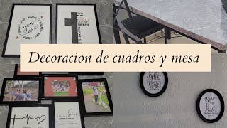 DECORACION CUADROS Y COLLAGE FOTOS || MESA CRISTAL RENOVACION