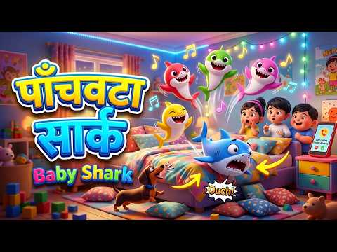 Five Little Sharks + Baby Shark 🦈 | Nepali Nursery Rhymes Compilation | NeptoonTV