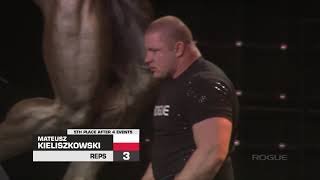 Mateusz Kieliszkowski 5 Reps of the Stone over Shoulder - 2019 Arnold Strongman Classic