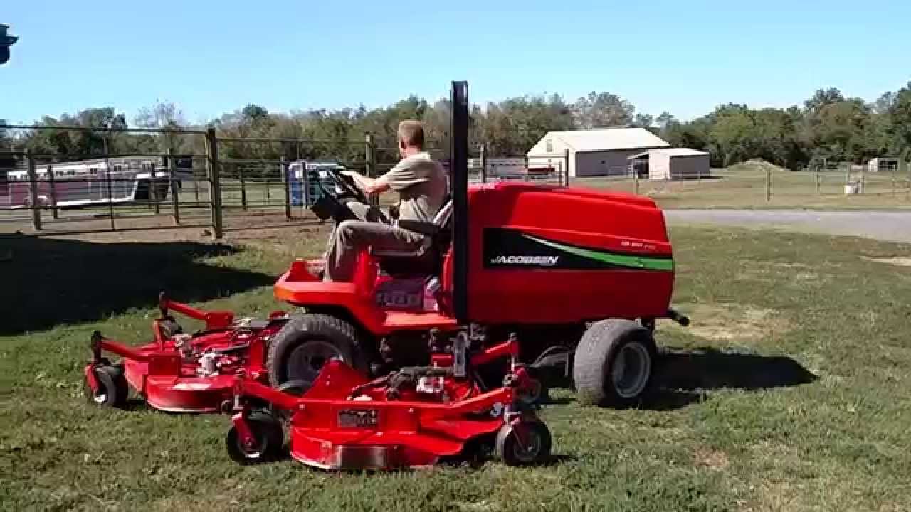 Jacobsen HR5111 Commercial Wide Area 11' Bat Wing Finish Mower YouTube