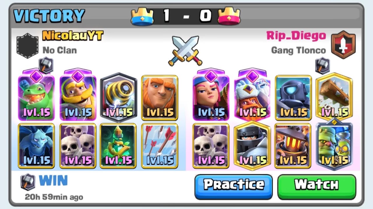 NicolauYT vs Rip_Diego in Clash Royale | Nicolau Backup