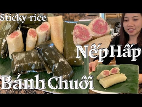 Video Bánh chuối nếp hấp kiểu người Lào, thơm ngon mềm dẻo... - youtube