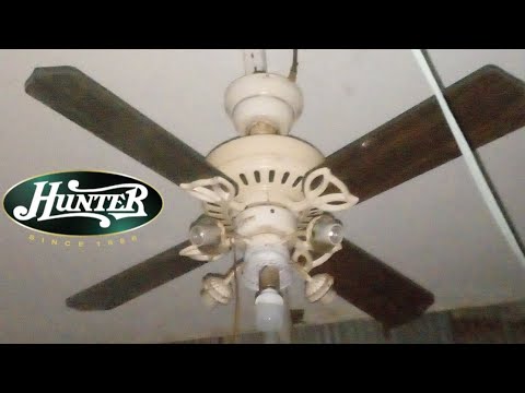 Hunter bayport ceiling fan with (walnut blades)