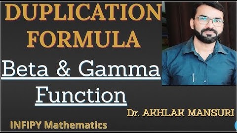 DUPLICATION FORMULA In Hindi | Beta and Gamma Function