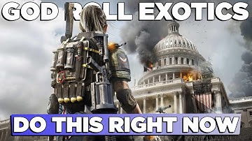 The Division 2 | GOD ROLL Your TU15 Exotics NOW | *Do This Before It