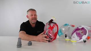 Seac Mask Project with new injection moulded adapter, by Kevin Cook, SCUBA.co.za