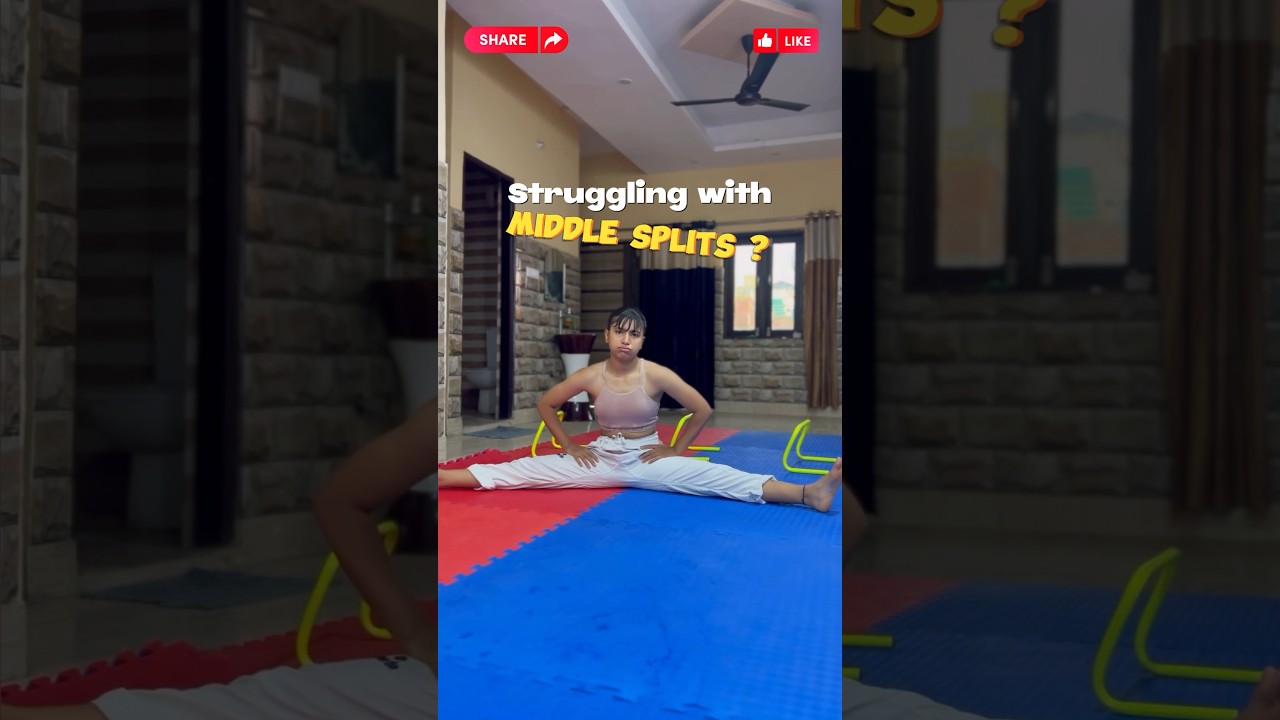 ❗️Learn middle splits in 3 simple steps ❗️#middlesplits #gym #flexible #tutorial #tutorialyoutube