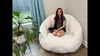 The Comfiest Bean Bag Ever?!  Gericco Giant Bean Bag Chair Review