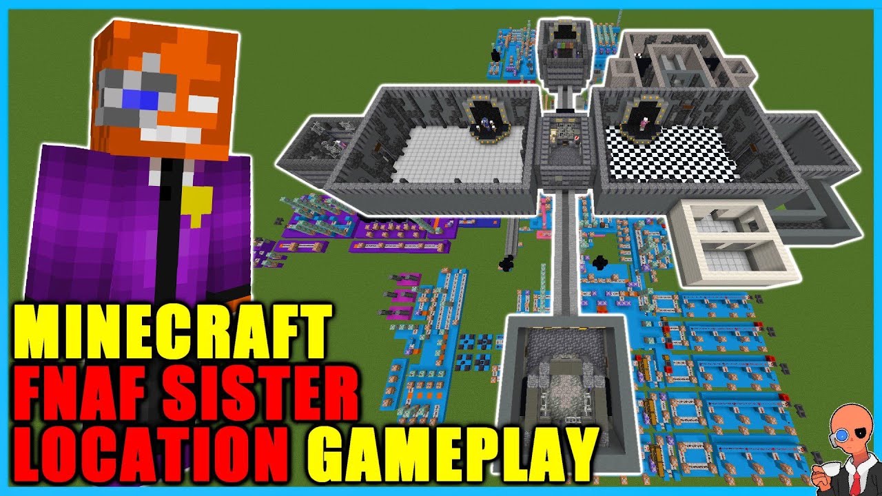 I built a working FNAF Sister Location map in Minecraft (Build